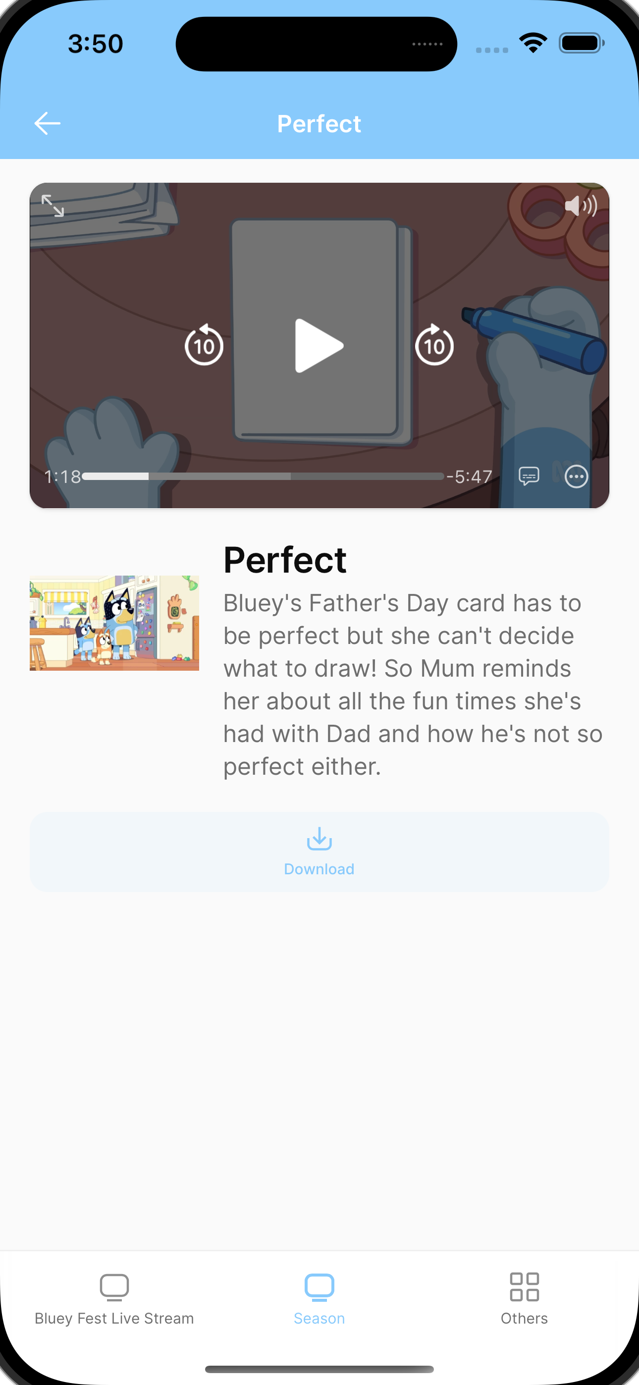 Bluey App Screenshot